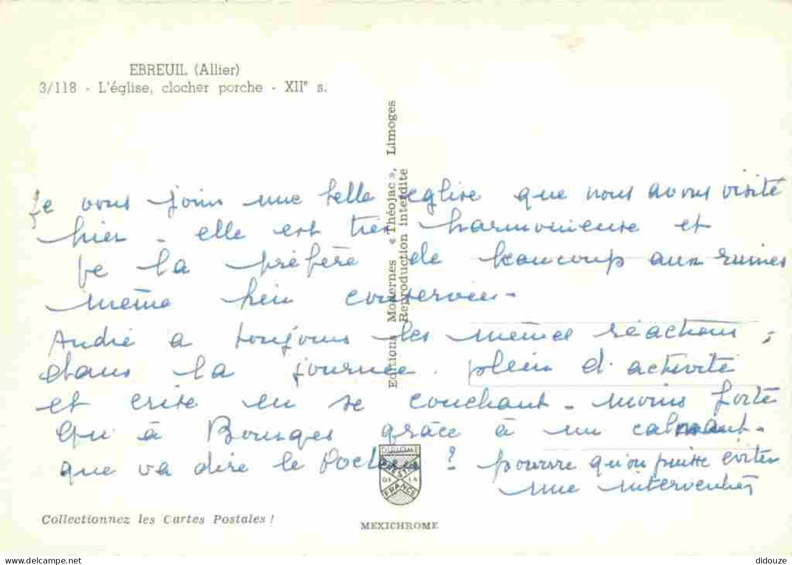 03 - Ebreuil - Eglise Saint Léger - CPM - Voir Scans Recto-Verso - Otros & Sin Clasificación