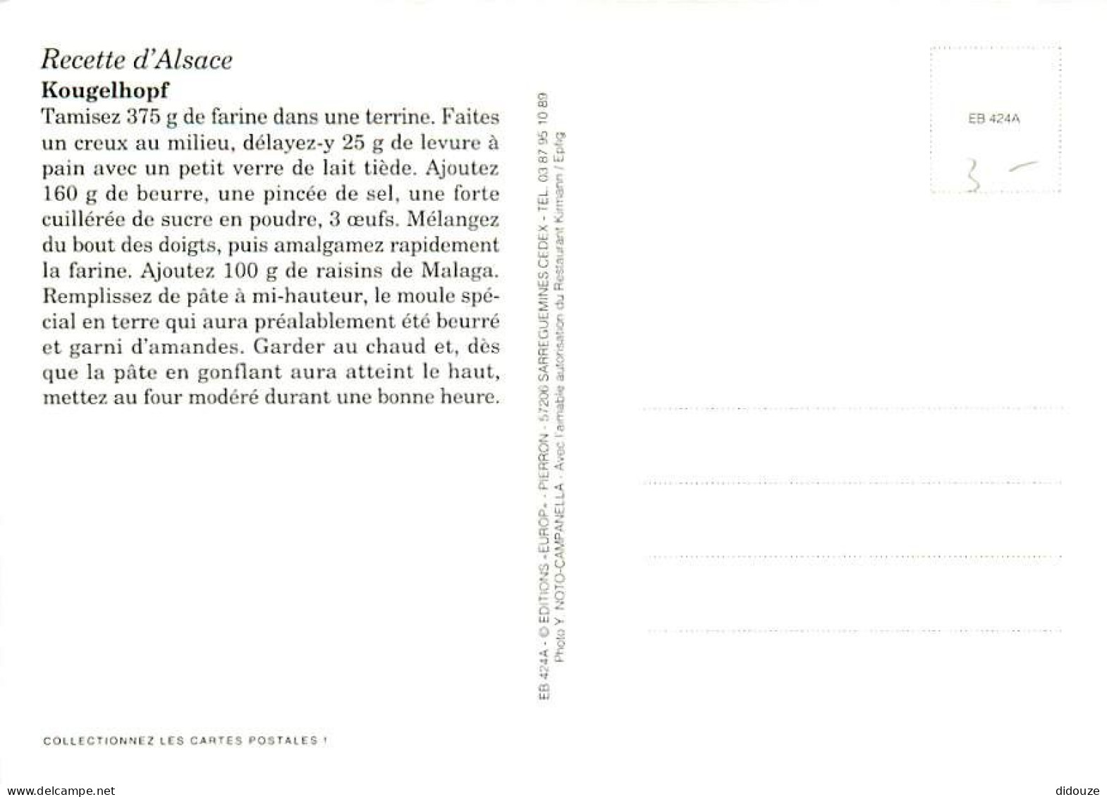 Recettes De Cuisine - Gastronomie - CPM - Voir Scans Recto-Verso - Recettes (cuisine)