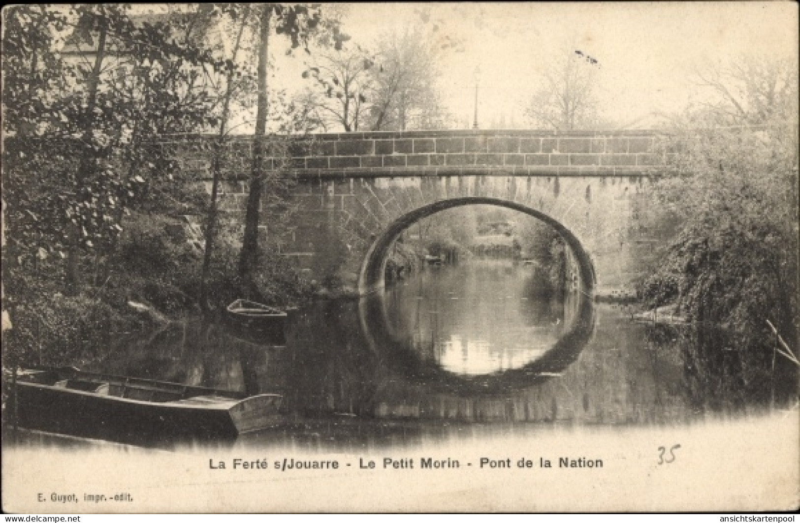 CPA La Ferté Sous Jouarre Seine Et Marne, Le Petit Morin, Pont De La Nation - Andere & Zonder Classificatie