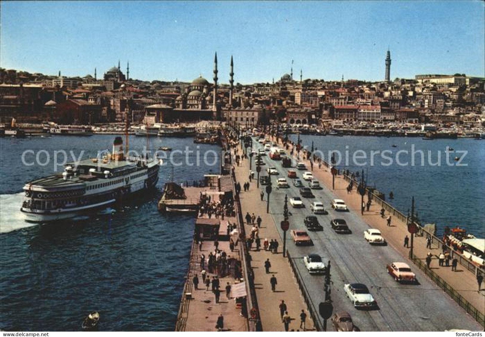 71949948 Istanbul Constantinopel Galata Bruecke Neue Moschee Dampfer  - Turkey