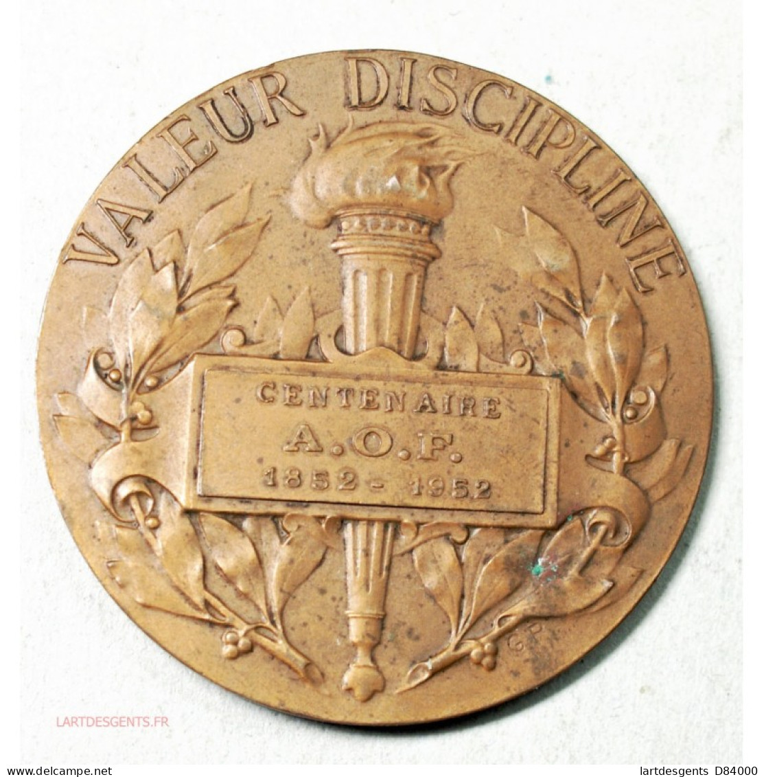 Médaille Militaires Mal Foch , Valeur Discipline A.O.F 1952 Par Prud'homme - Professionnels/De Société