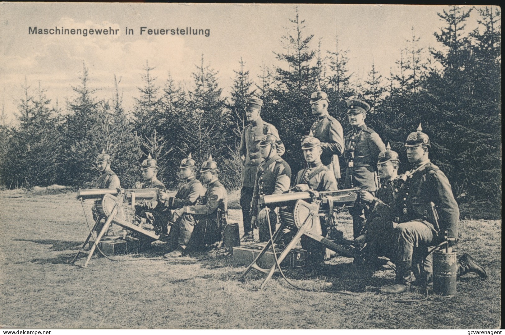 MASCHINENGEWEHR IN FEUERSTELLUNG - War 1914-18