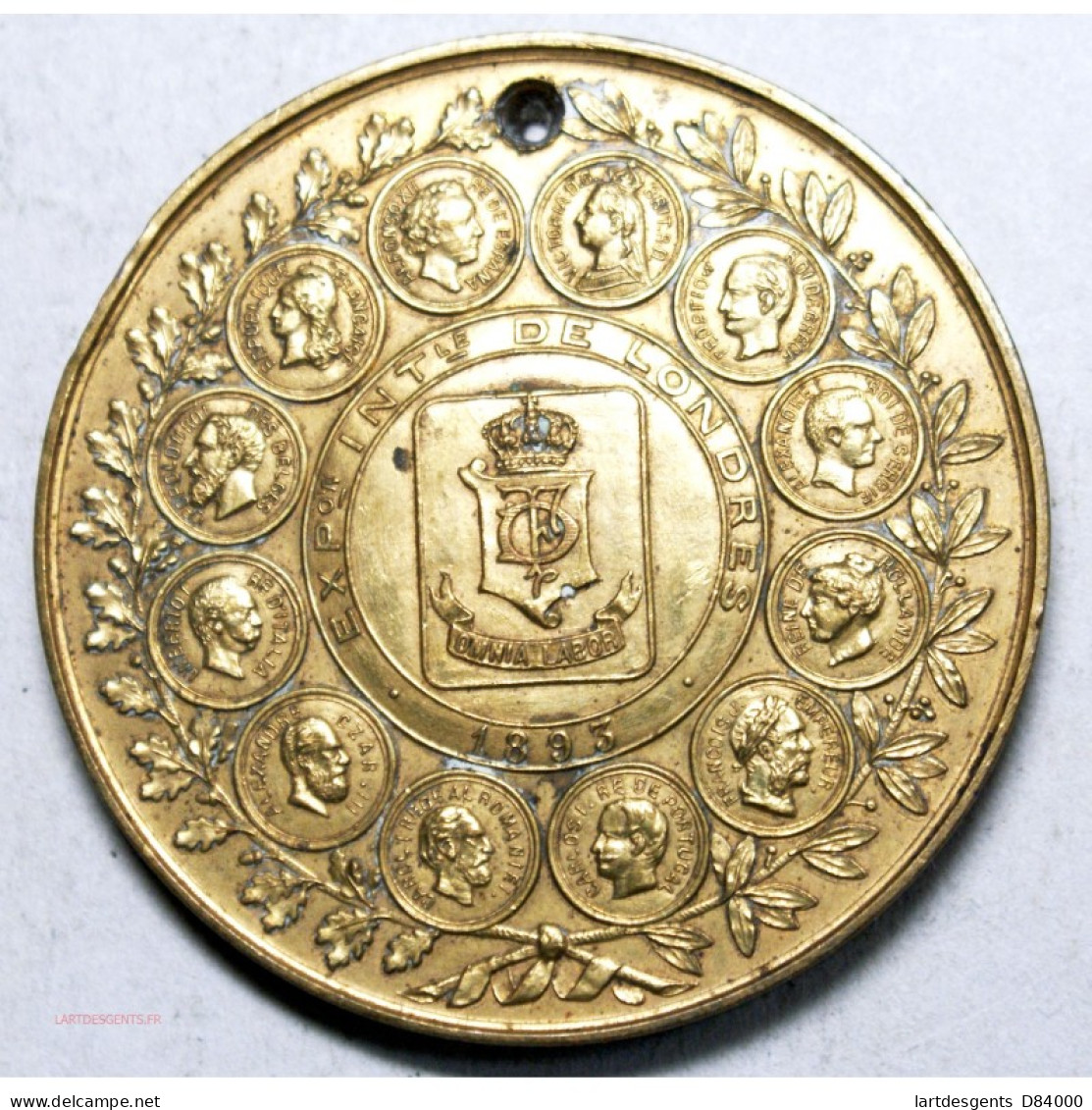 Médaille Exposition International De Londres 1893, Lartdesgents - Profesionales/De Sociedad