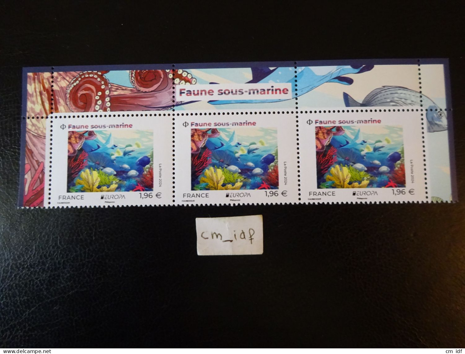 2024 FRANCE HAUT DE FEUILLE ILLUSTRÉ DE 3 TIMBRES À 1,96 EUROS " FAUNE SOUS-MARINE "  Neuf** - Unused Stamps