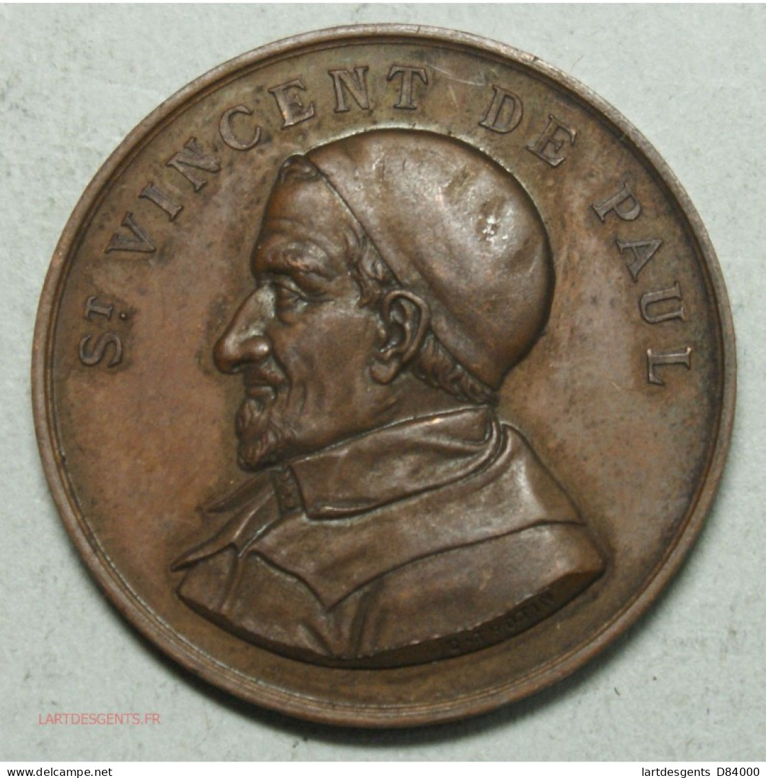 Médaille  Saint Vincent De Paul 1884 Par O. TROTIN - Firmen