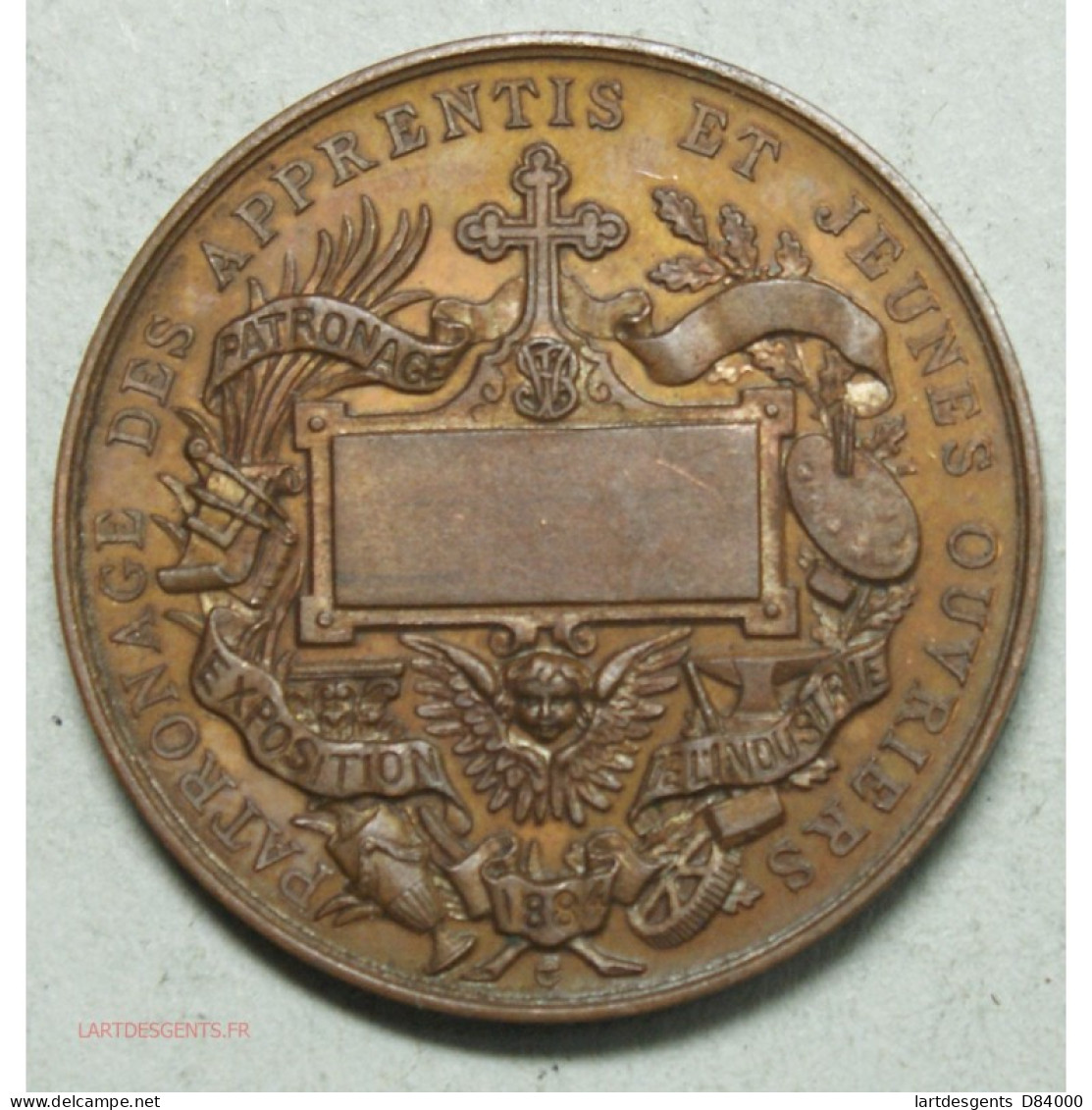 Médaille  Saint Vincent De Paul 1884 Par O. TROTIN - Professionali/Di Società
