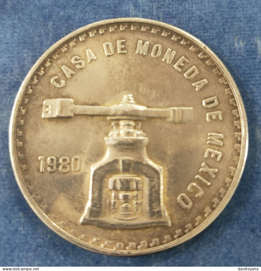 MEXICO. AÑO 1980. 1 ONZA TROY CASA DE MEXICO. PESO 33,6 GR - Mexique