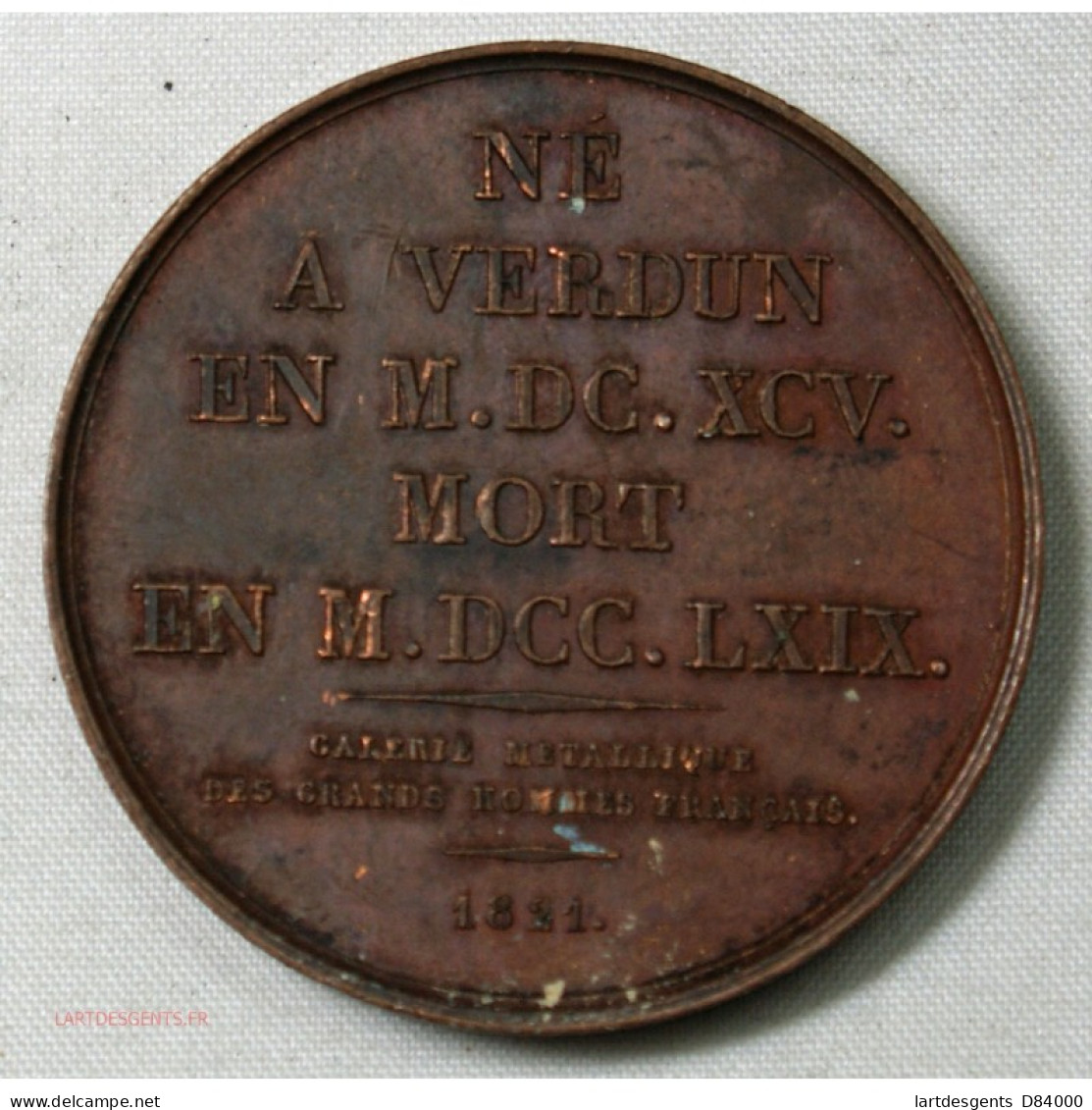 Médaille FRANCOIS CHEVRET 1821 Signée CAQUE.F Lartdesgents - Profesionales/De Sociedad