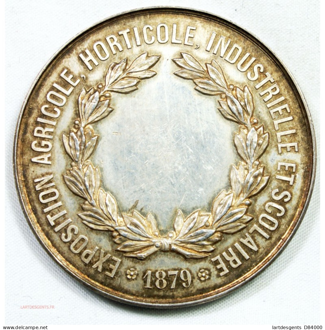 Médaille Argent, Expo Agricole Horticulture Et Scolaire Beauvais 1879 - Professionnels/De Société