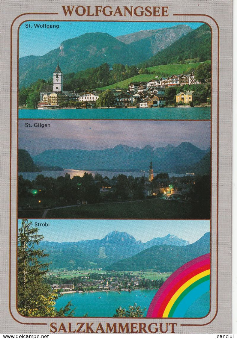 CPM . WOLFGANGSEE  .  SALZKAMMERGUT  .  CARTE AFFR AU VERSO  .  2 SCANNES - Gmunden