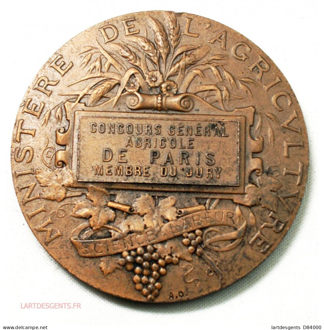 Médaille Agriculture Alphée DUBOIS, Lartdesgents - Firma's