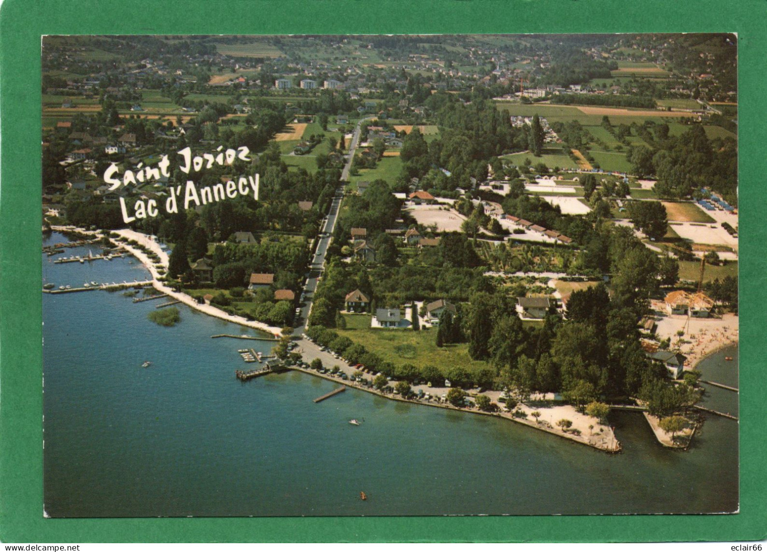 74.SAINT JORIOZ VUE AERIENNE LE LAC D'ANNECY CPM Année 1980 EDIT CELLARD - Andere & Zonder Classificatie