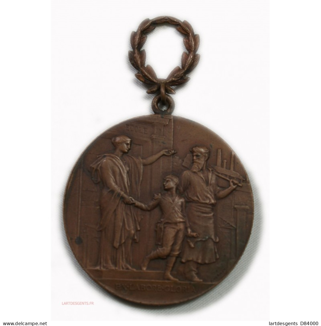 Médaille EX. LABORE. GLORIA PRO PATRIA Par VERNON - Professionali/Di Società