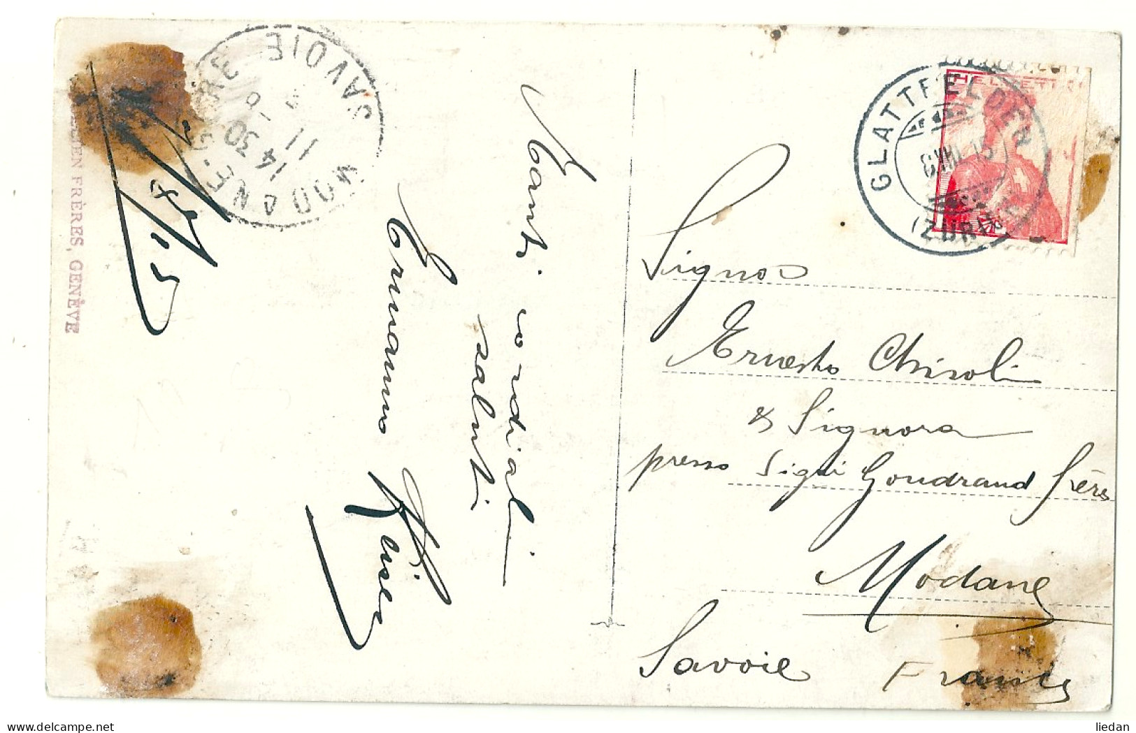 Passage Des Rapatries Francais - GENEVE - 1915 - Other & Unclassified