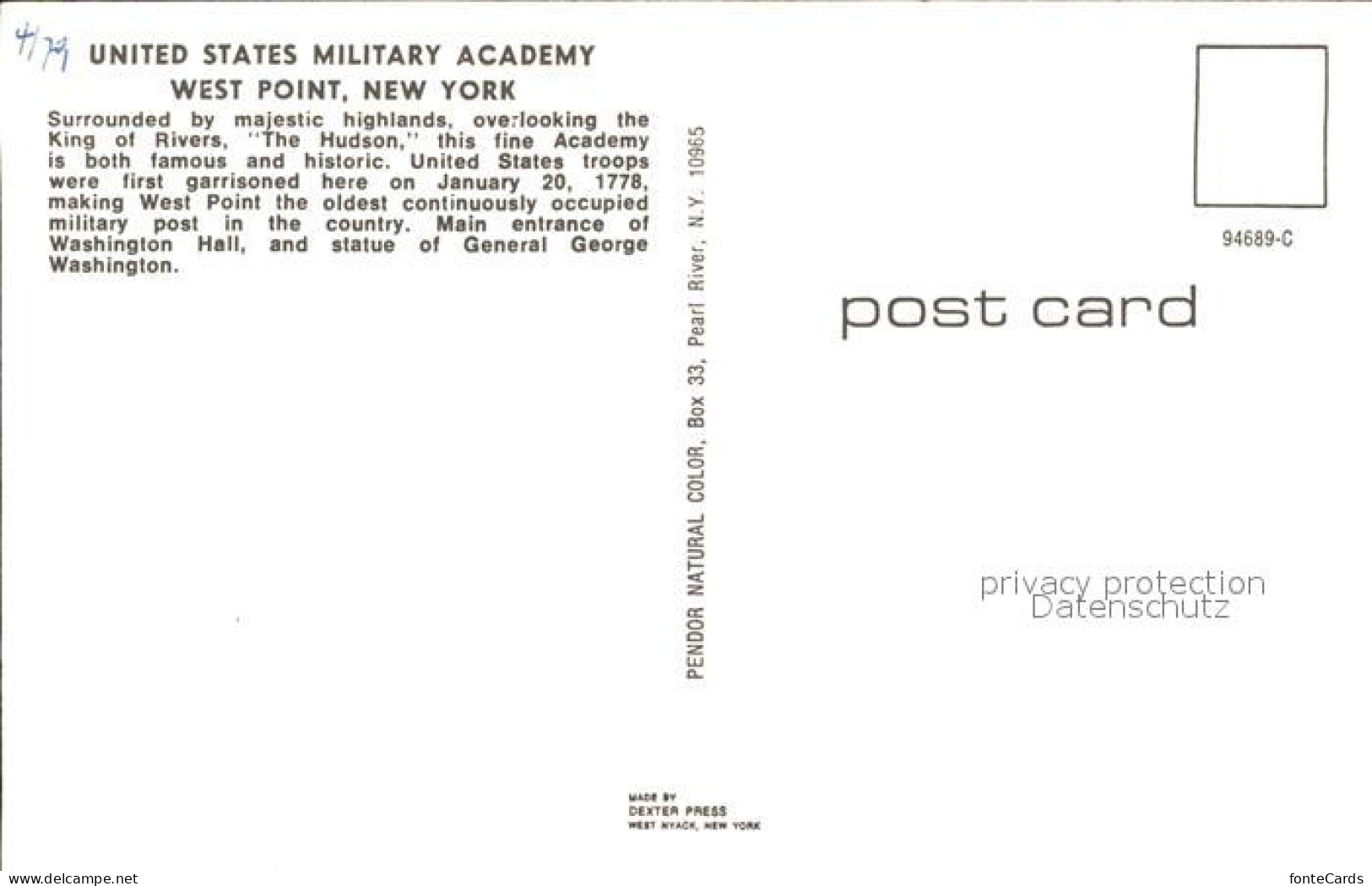 71948780 New_York_City US Military Academy West Point - Sonstige & Ohne Zuordnung