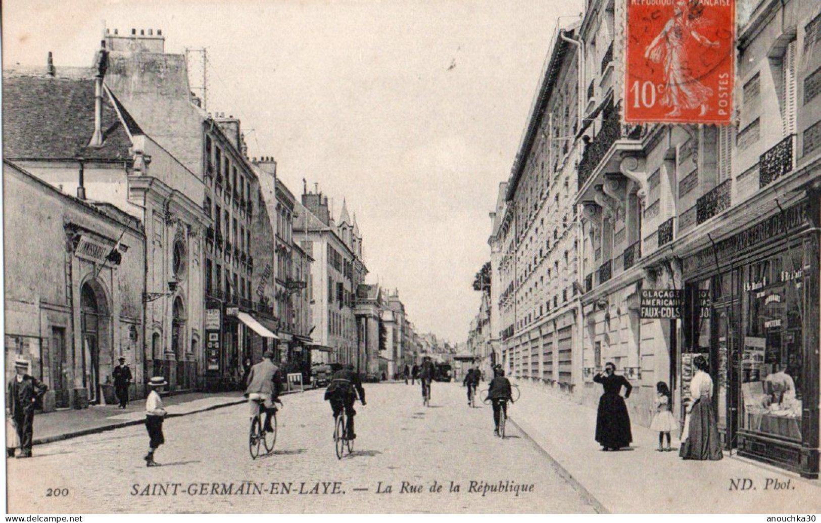 78  CPA  SAINT GERMAIN EN LAYE LA RUE DE LA REPUBLIQUE - St. Germain En Laye