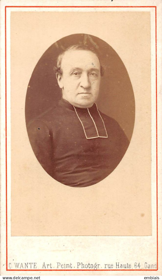 GAND - Photo CDV Portrait D'un  Religieux, Prélat Par Le Photographe C.WANTE Artiste Peintre Photographe, Gand - Old (before 1900)