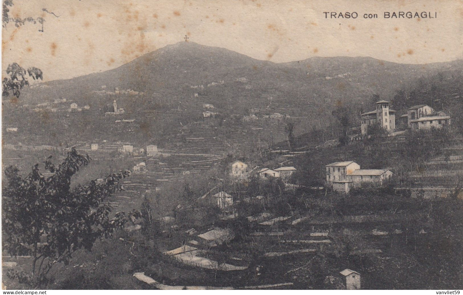 TRASO CON BARGAGLI-GENOVA- CARTOLINA  VIAGGIATA IL 1-11-1923 - Genova