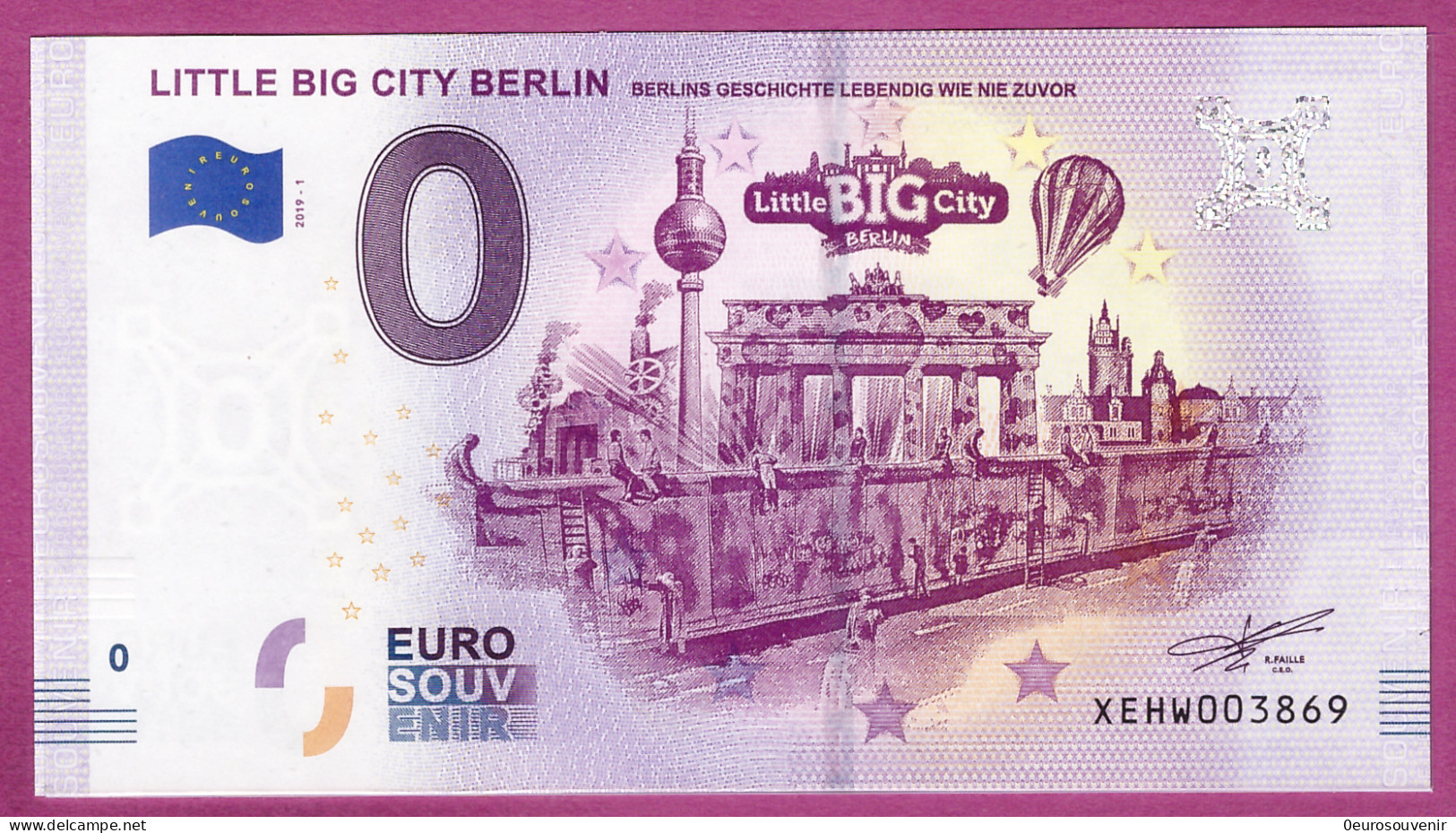 0-Euro XEHW 2019-1 LITTLE BIG CITY BERLIN - BERLINS GESCHICHTE LEBENDIG WIE NIE ZUVOR - Privatentwürfe