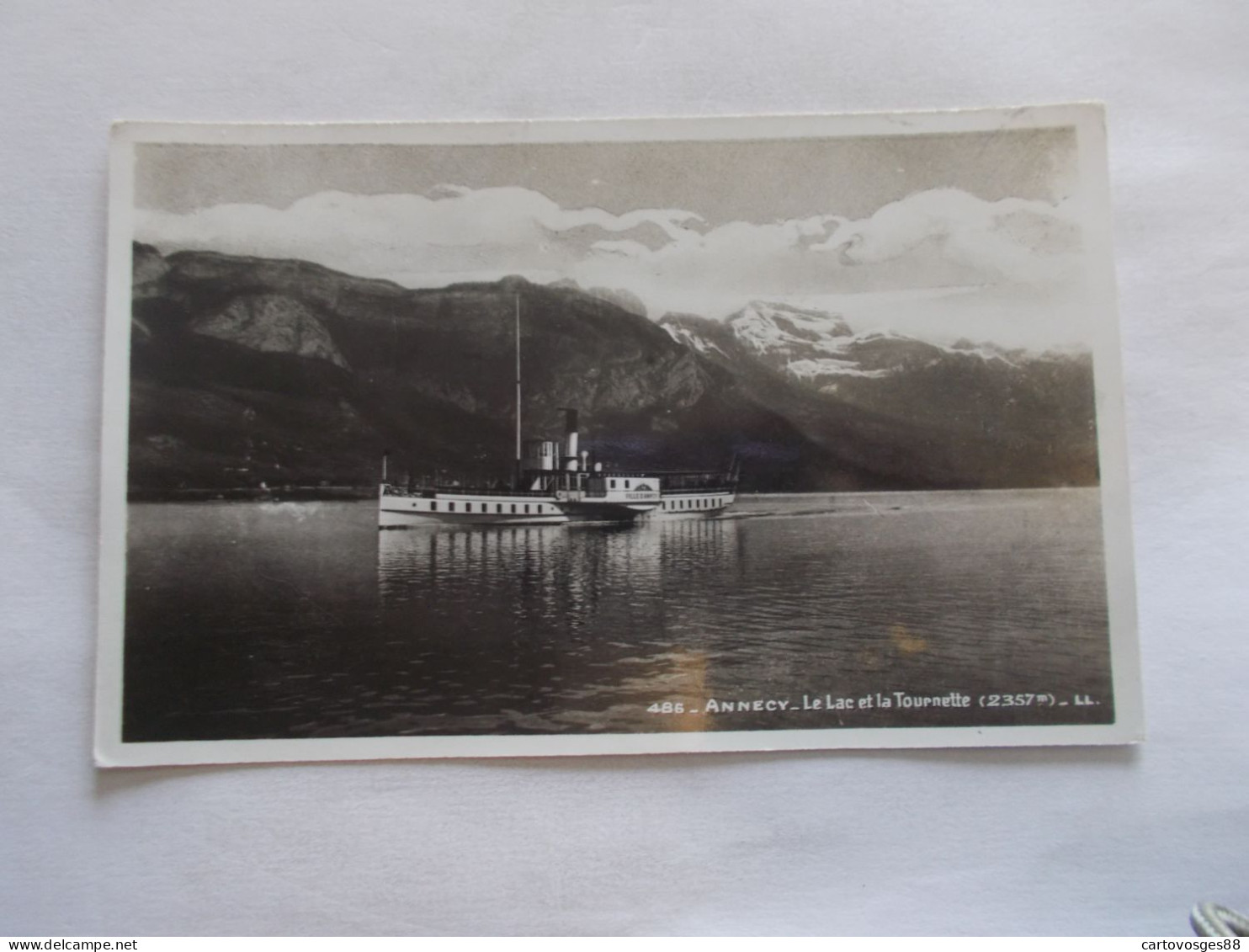 ANNECY ( 74 Haute Savoie ) LE LAC ET LA TOURNETTE  BATEAU PROMENADE VILLE D ANNECY 1941 - Annecy