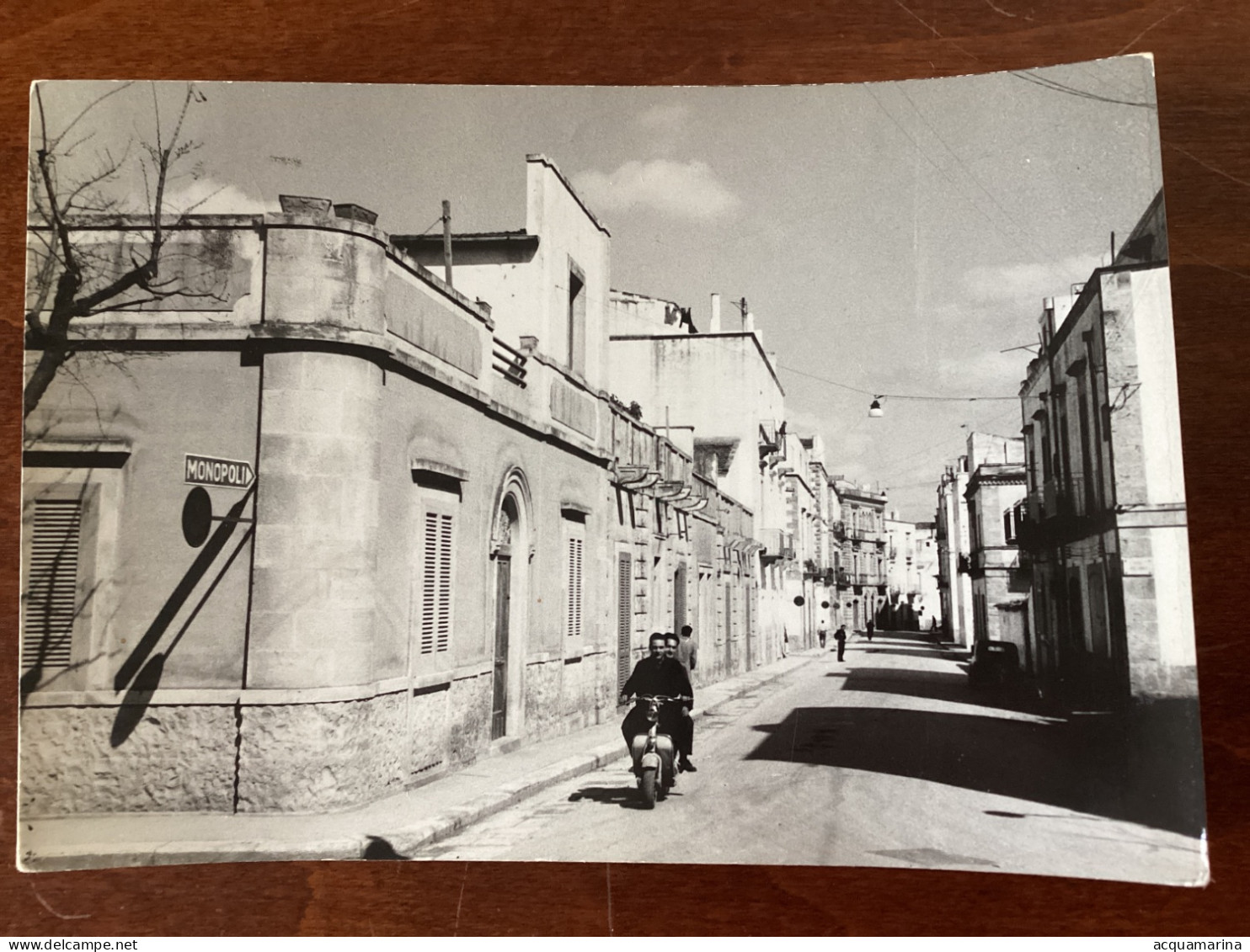 CASTELLANA GROTTE (BARI) - Via Volturno, Animata, Moto - Cartolina FG BN V 1962 - Andere & Zonder Classificatie