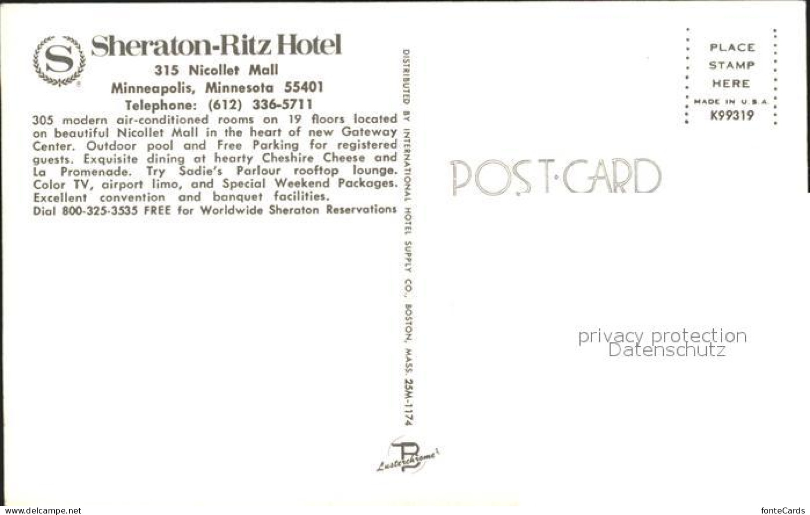 71903188 Minneapolis_Minnesota Sheraton Ritz Hotel - Autres & Non Classés