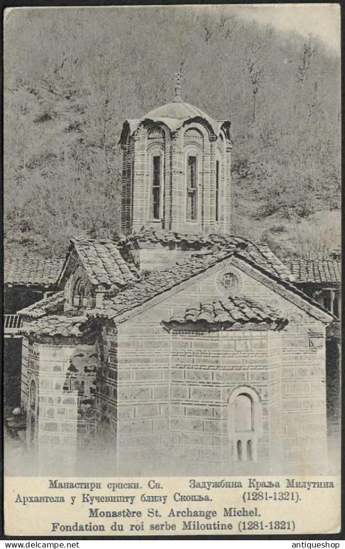 North Macedonia-----Kuceviste(Manastir Sv.Arhangeli)-----old Postcard - Macédoine Du Nord