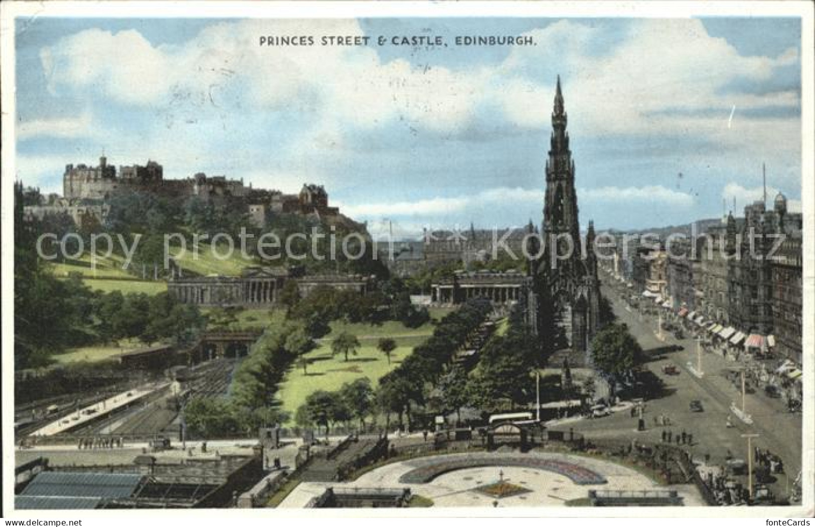 71902153 Edinburgh Princes Street And Castle Edinburgh - Andere & Zonder Classificatie