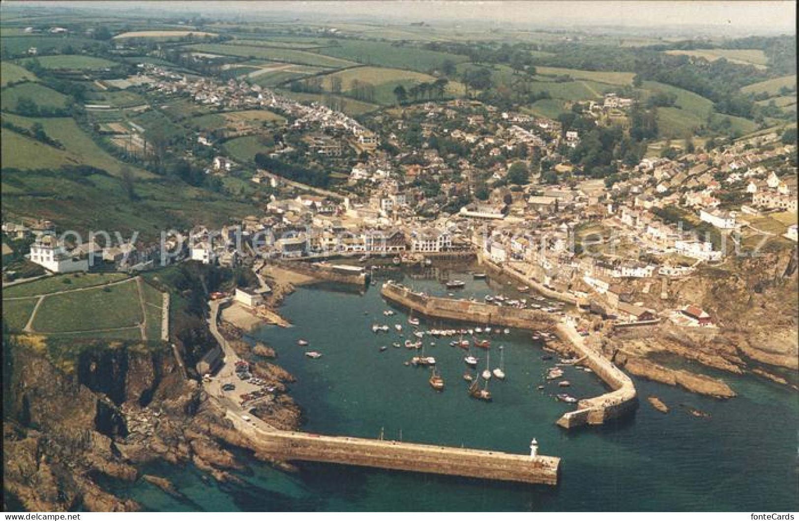 71901921 Mevagissey Fliegeraufnahme Hafen Restormel - Autres & Non Classés