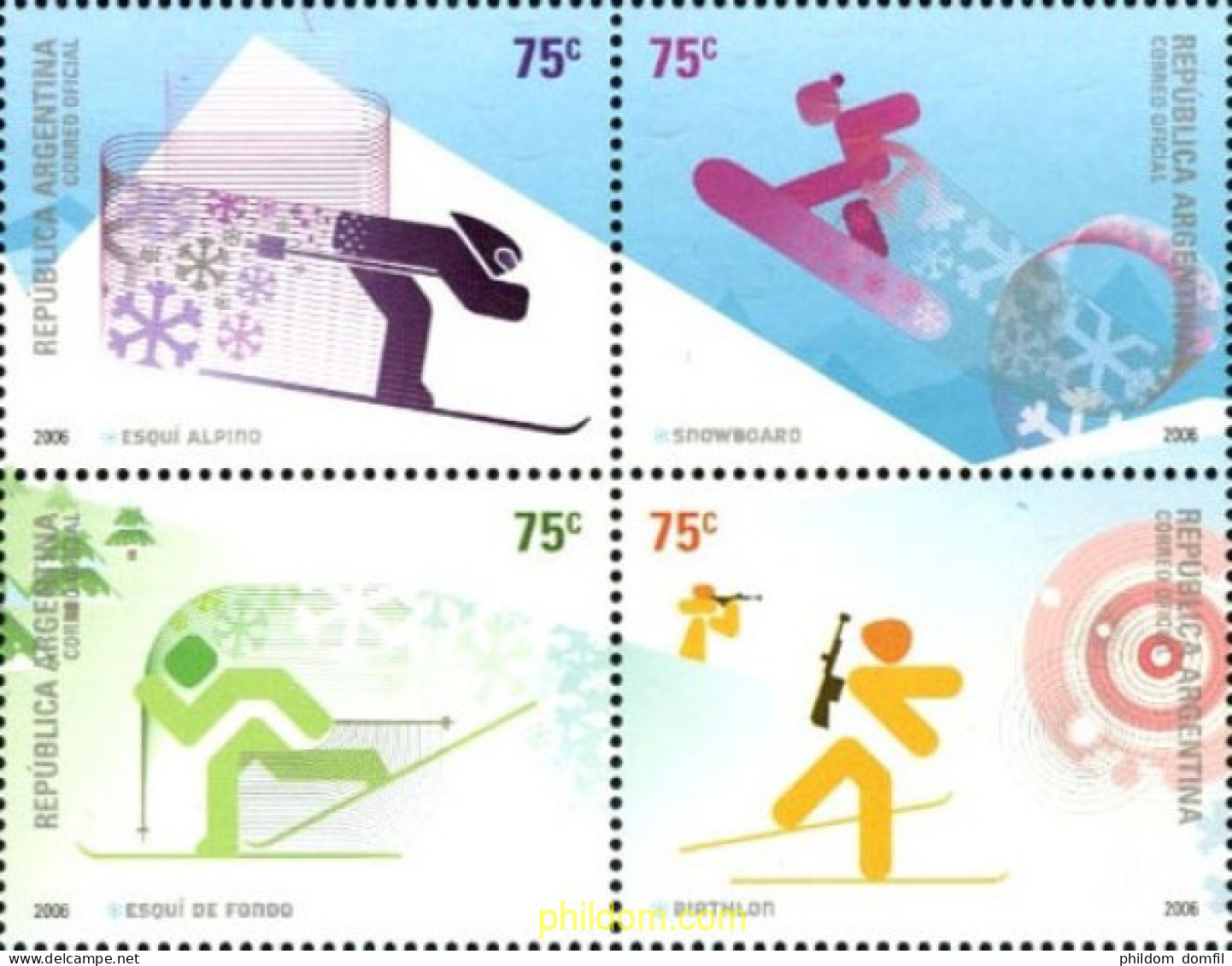 194227 MNH ARGENTINA 2006 DEPORTES DE INVIERNO - Unused Stamps