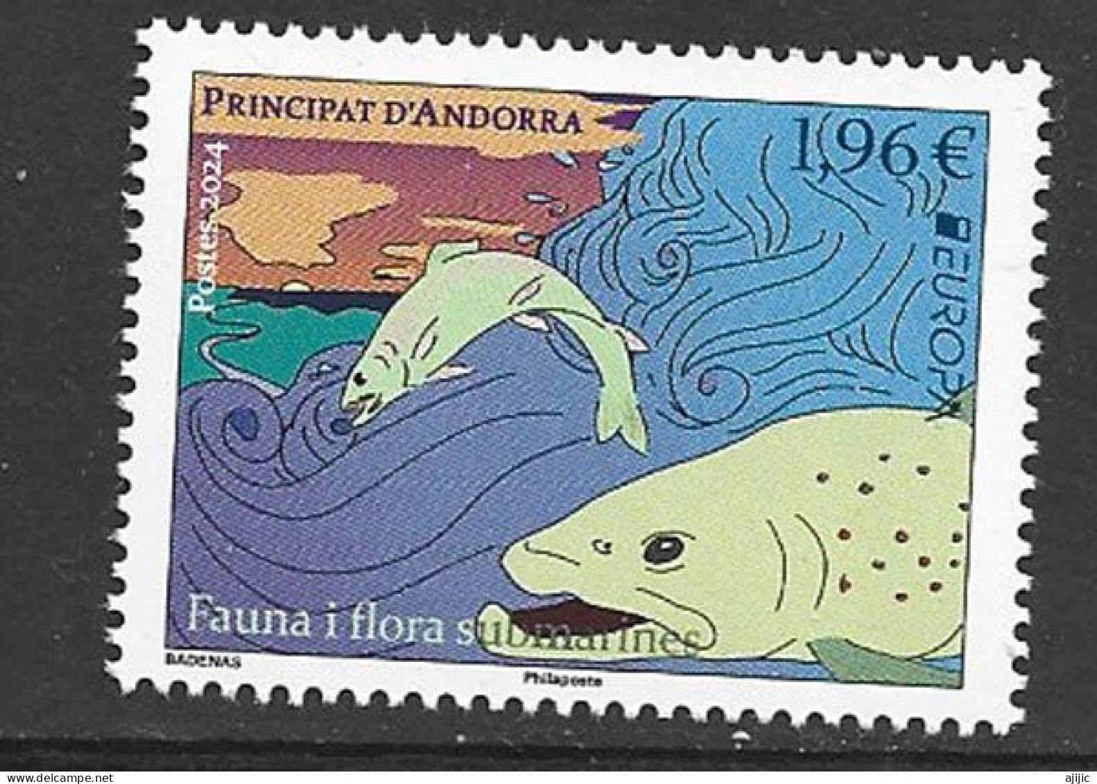 2024 Europa CEPT. (FR)  Fauna Y Flora Submarinas. Sello Nuevo ** - Nuovi