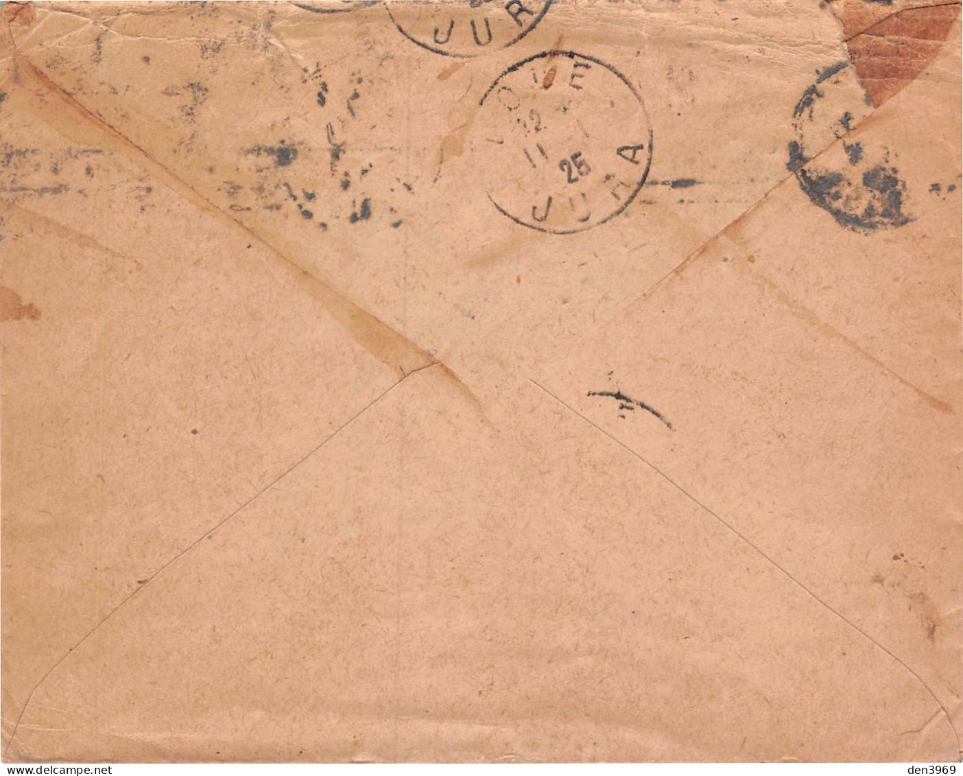 Enveloppe André Panier-Vuillet, Rue De Besançon à DOLE (Jura) - Cachet Poste Tunisie, 1925 - Altri & Non Classificati
