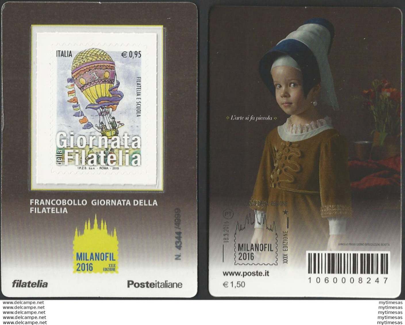 2016 Italia Tessera Filatelica Milanofil Unificato. N. 1244 - Autres & Non Classés
