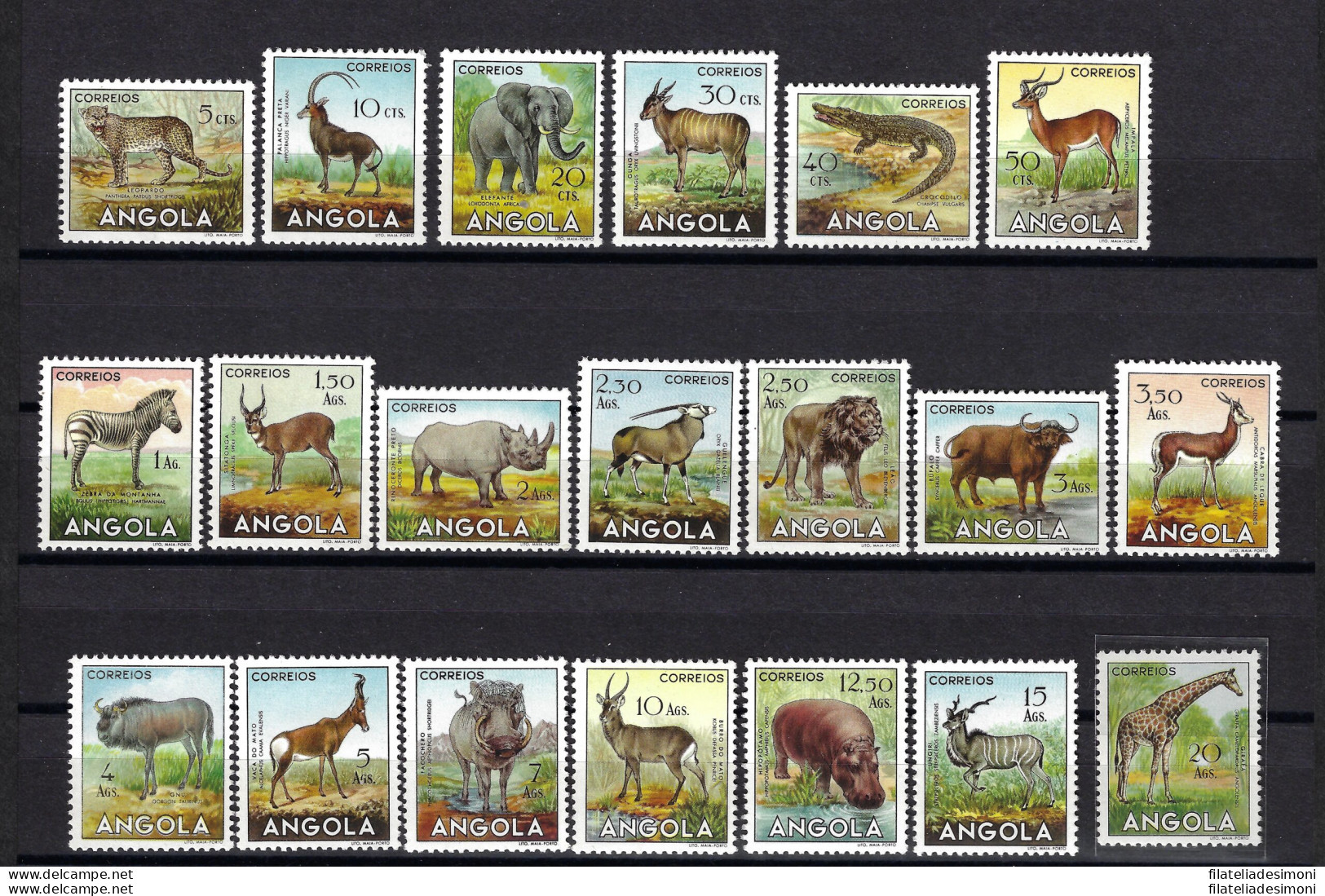 1953 Angola - Animali Selvatici - Yvert N. 357-376 - 20 Valori - MNH** - Altri & Non Classificati