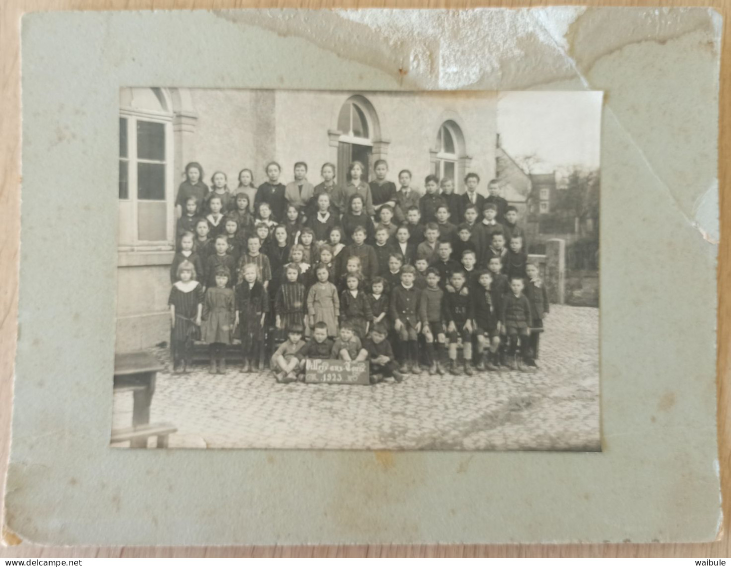 Villers Aux Tours 1923 école (16.5 X 12 Collée Sur Carton Petit A4) Anthisnes - Autres & Non Classés