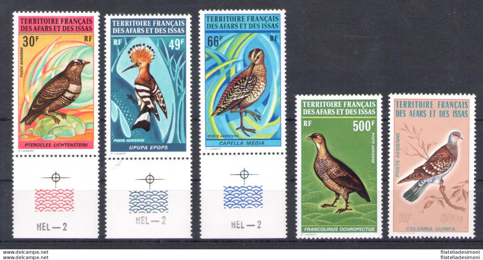 1972-75 Territoire Des Afars Et Des Issas - Yvert 68/71+105 - Uccelli - MNH** - Sonstige & Ohne Zuordnung