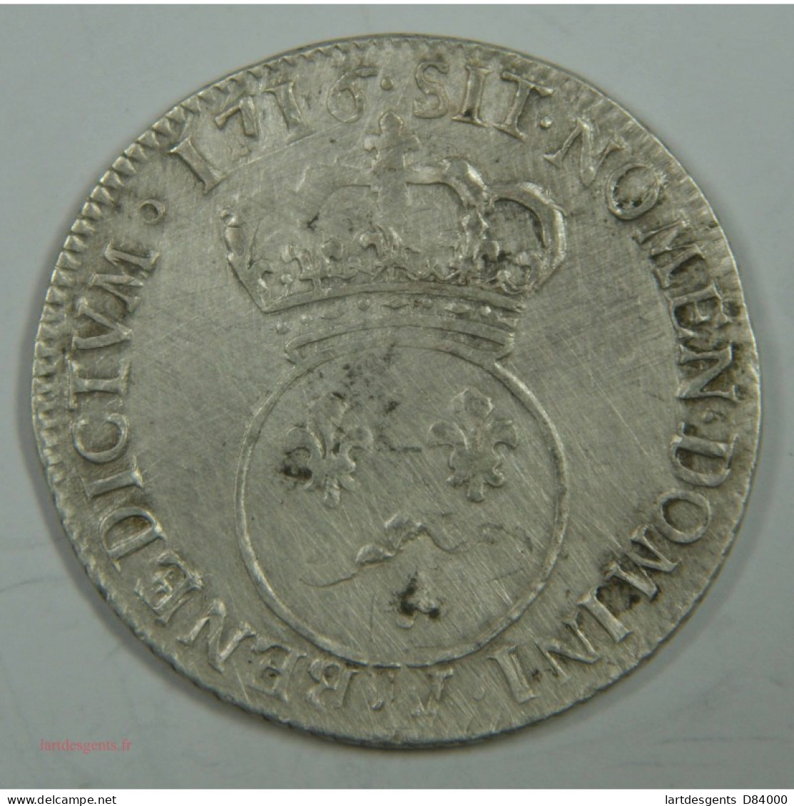 Quart ECU Vertugadin LOUIS XV 1716 Y Bourges Rf – TTB R2 - 1715-1774 Louis  XV The Well-Beloved