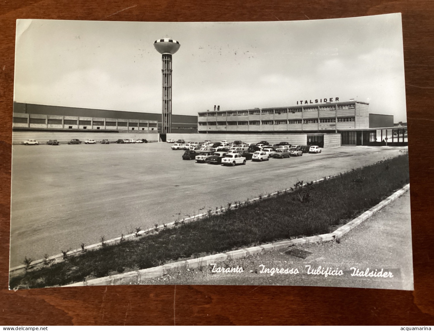 TARANTO - Ingresso Tubificio ITALSIDER, Auto - Cartolina FG BN V 1963 - Taranto