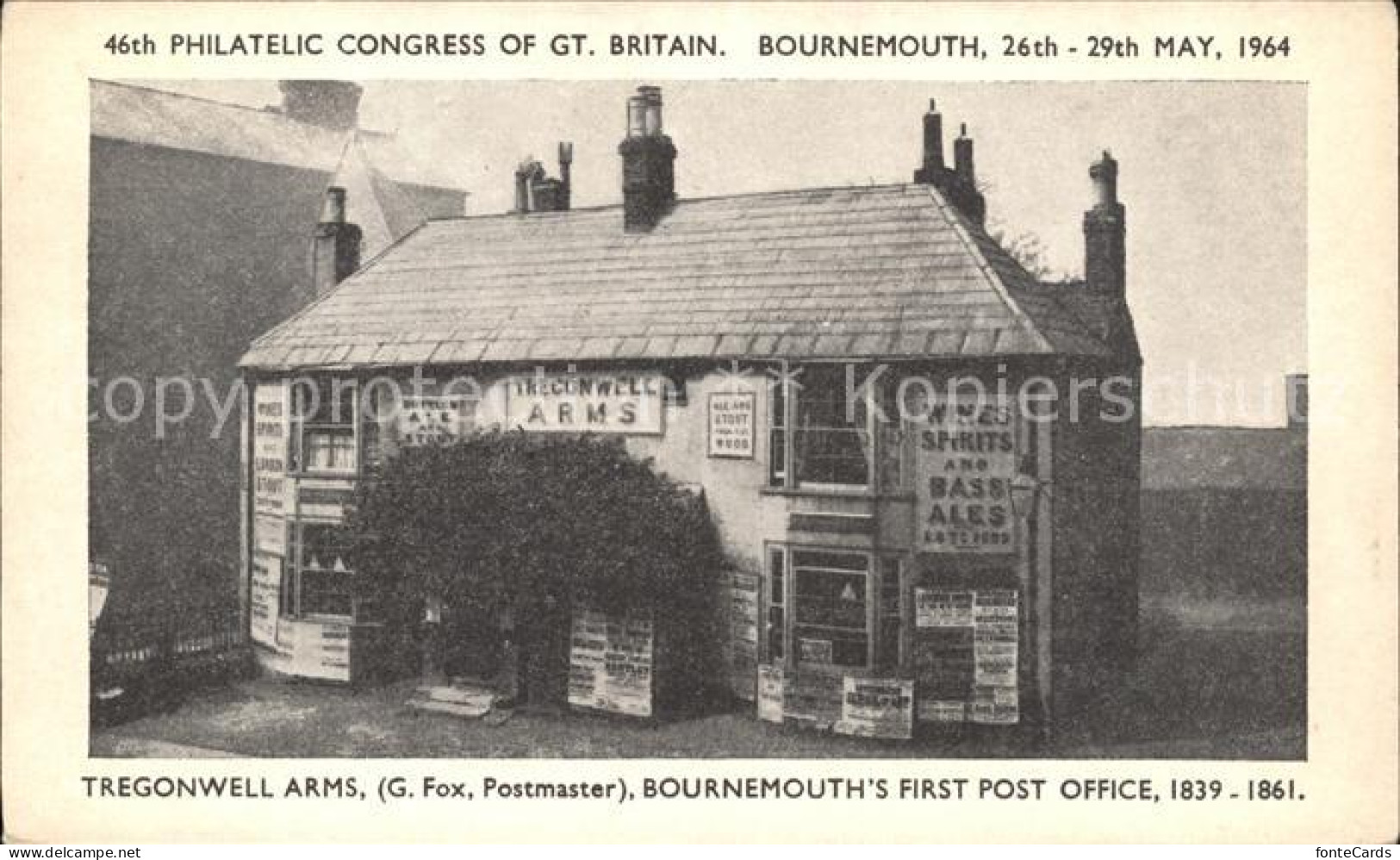 71894002 Bournemouth UK Tregonwell Arms First Post Office   - Andere & Zonder Classificatie