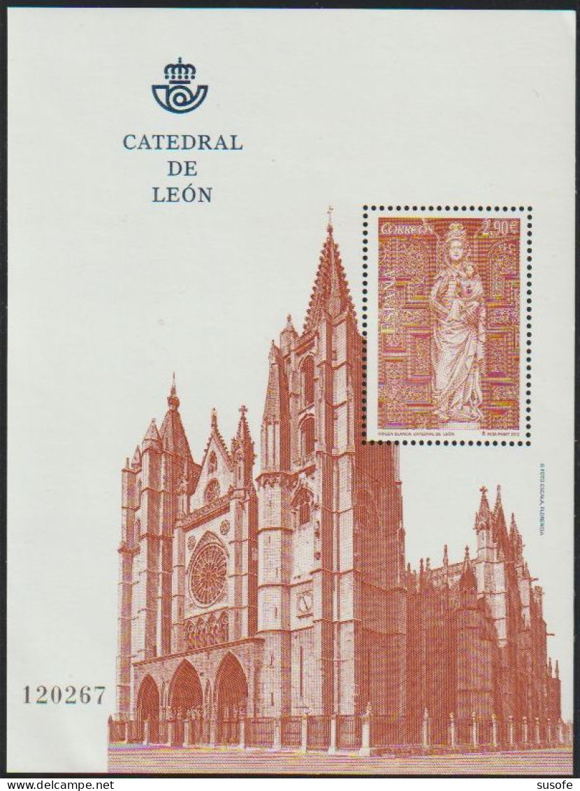 España 2012 Edifil 4761 Sello ** HB Catedral De Leon Michel BL231 Yvert BF219 Spain Stamp Timbre Espagne Briefmarke - Ongebruikt