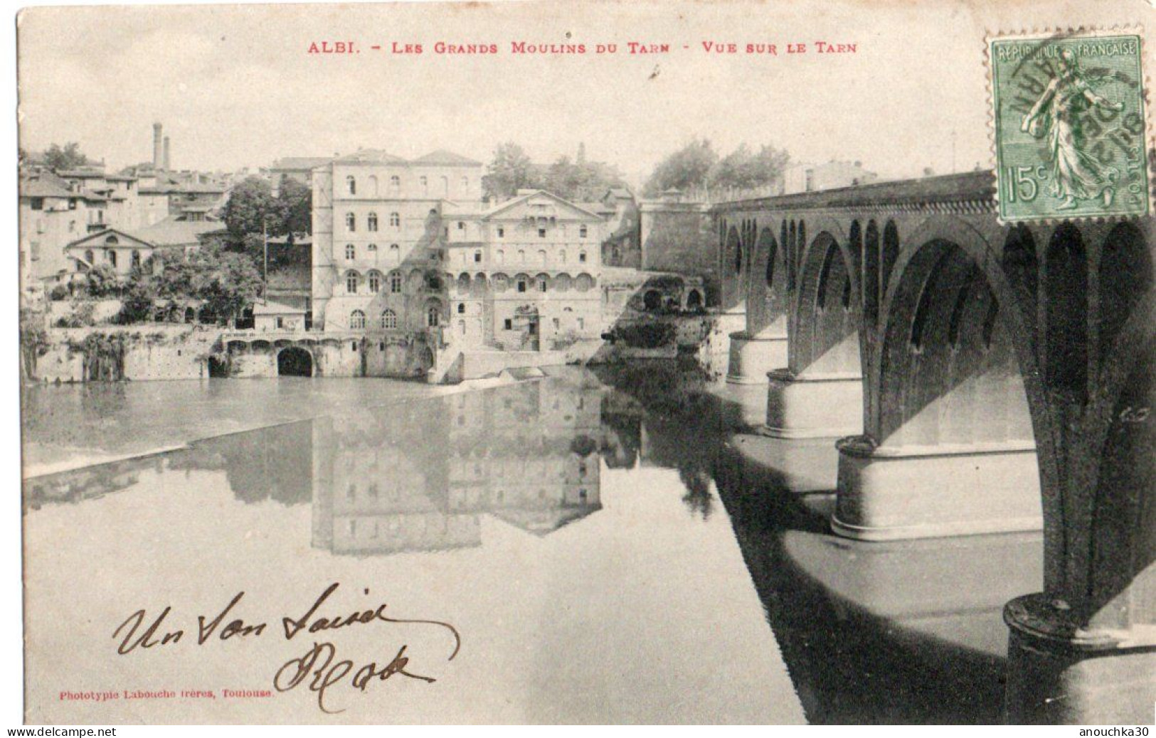 81  CPA  ALBI  LES GRANDS MOULINS DU TARN VUE SUR LE TARN - Albi