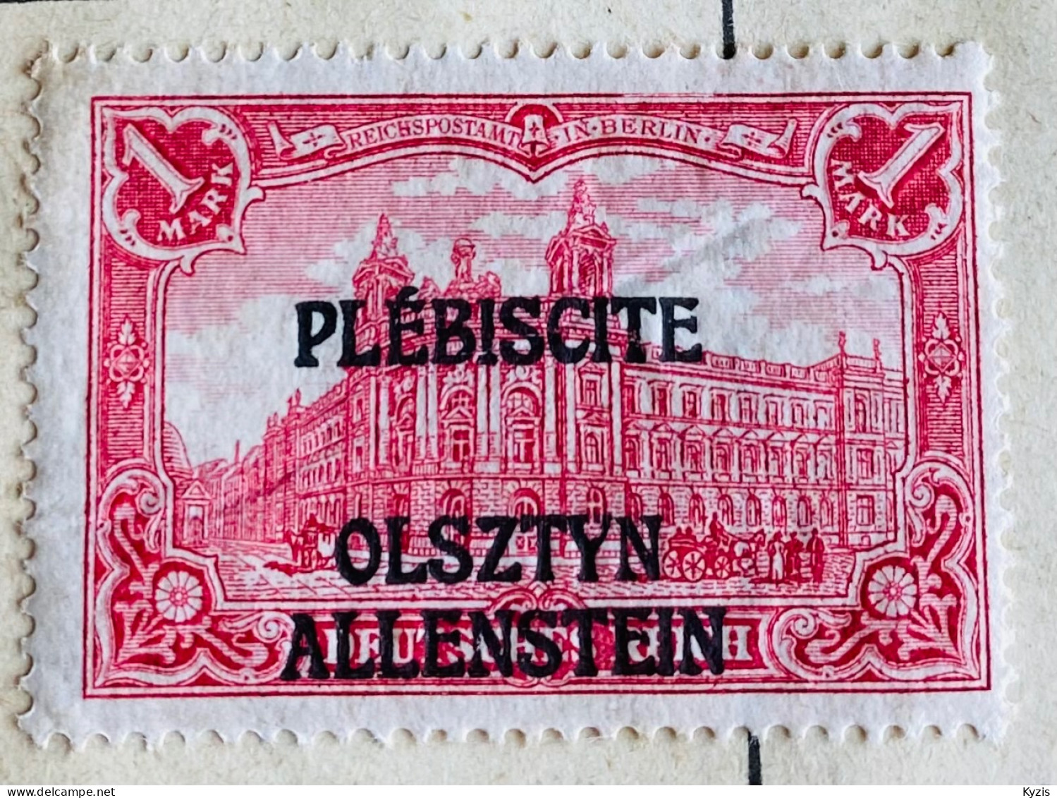 Allemagne, Anciens États 1920 -  Neuf** Luxe Yvert 10, Poste Centrale De Berlin. VARIÉTÉ - Allenstein