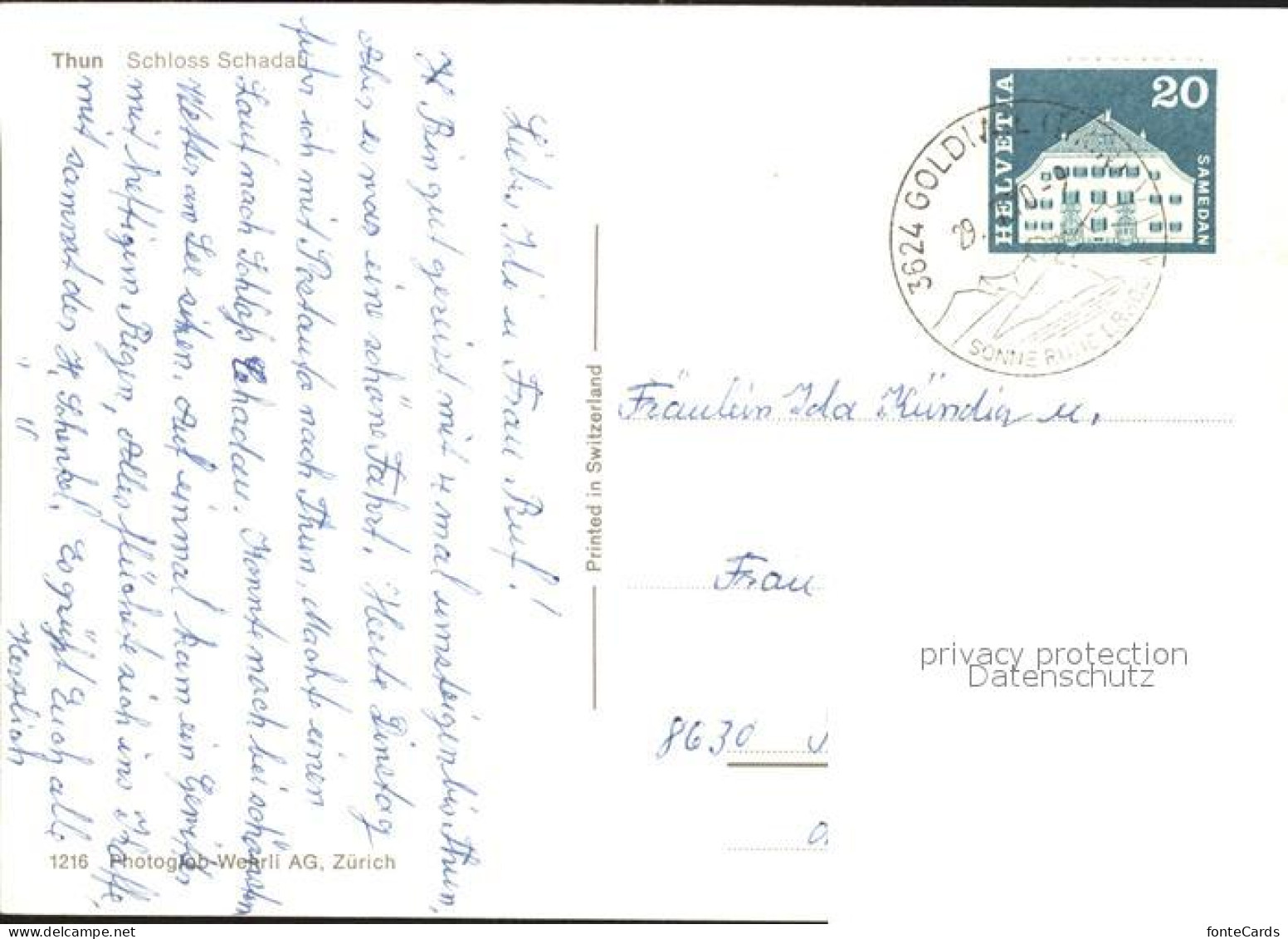 41691929 Thun Schloss Schadau Thunersee Ausflugsschiff Thun - Autres & Non Classés