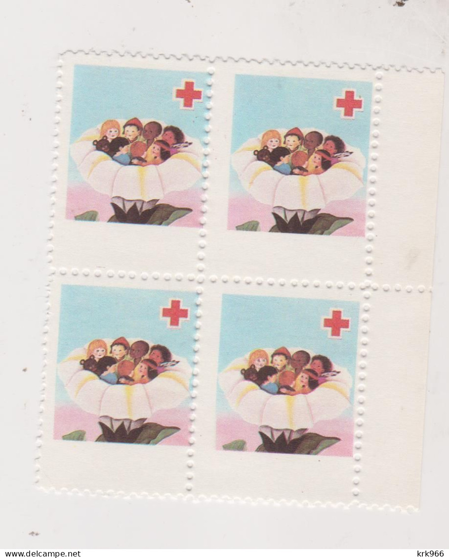 YUGOSLAVIA, 1987  Red Cross Charity Stamp  Proof Bloc Of 4 MNH - Unused Stamps