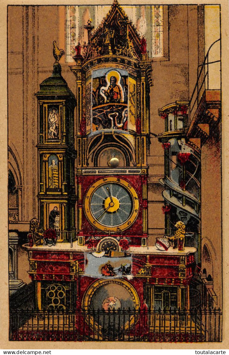 LOT DE 5 CARTES STRASBOURG  CONCERNANT L'HORLOGE ASTRONOMIQUE DE LA CATHEDRALE  Couleurs différentes