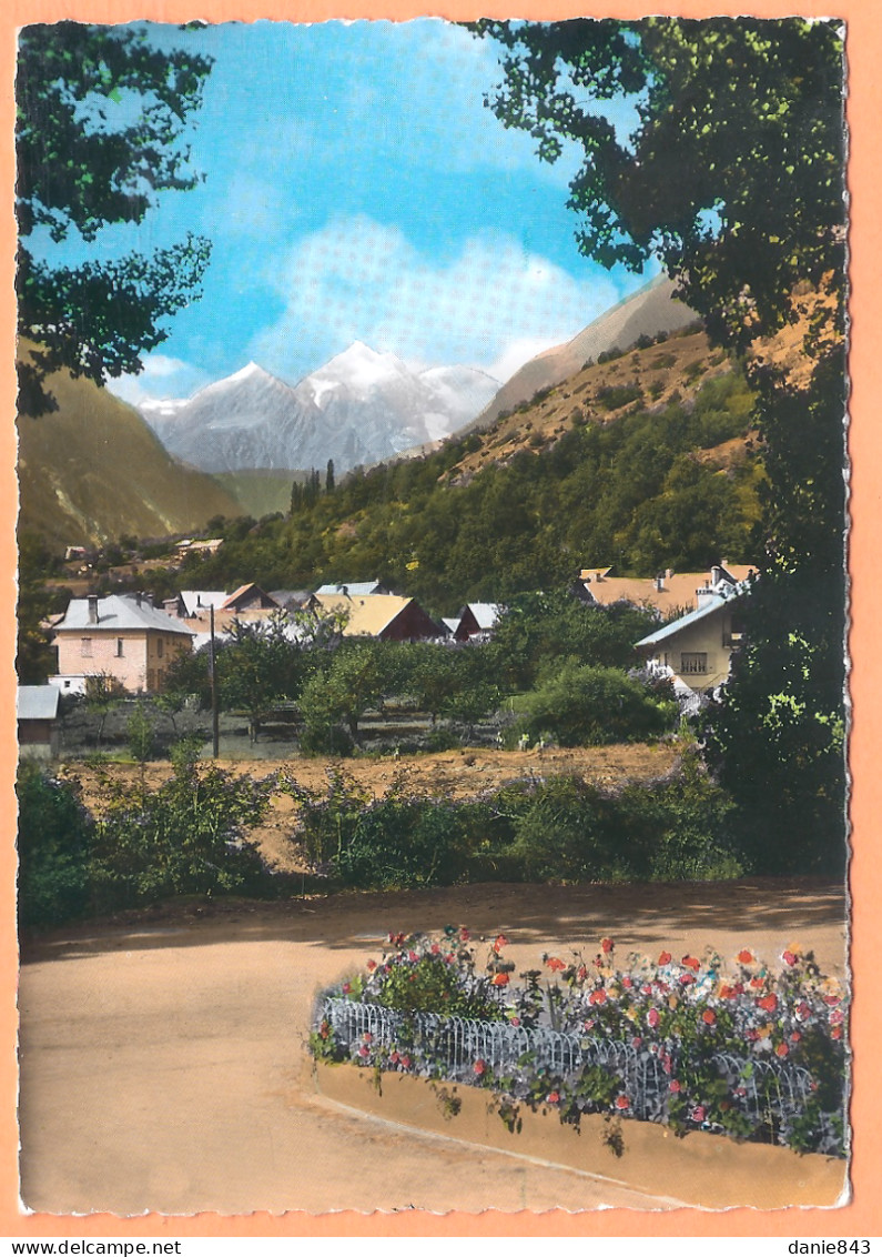 Ppgf/ CPSM Grand Format - HAUTES ALPES - VALLOUISE - VUE SUR LE VILLAGE COLORISÉE - AU FOND LE PELVOUX - Andere & Zonder Classificatie