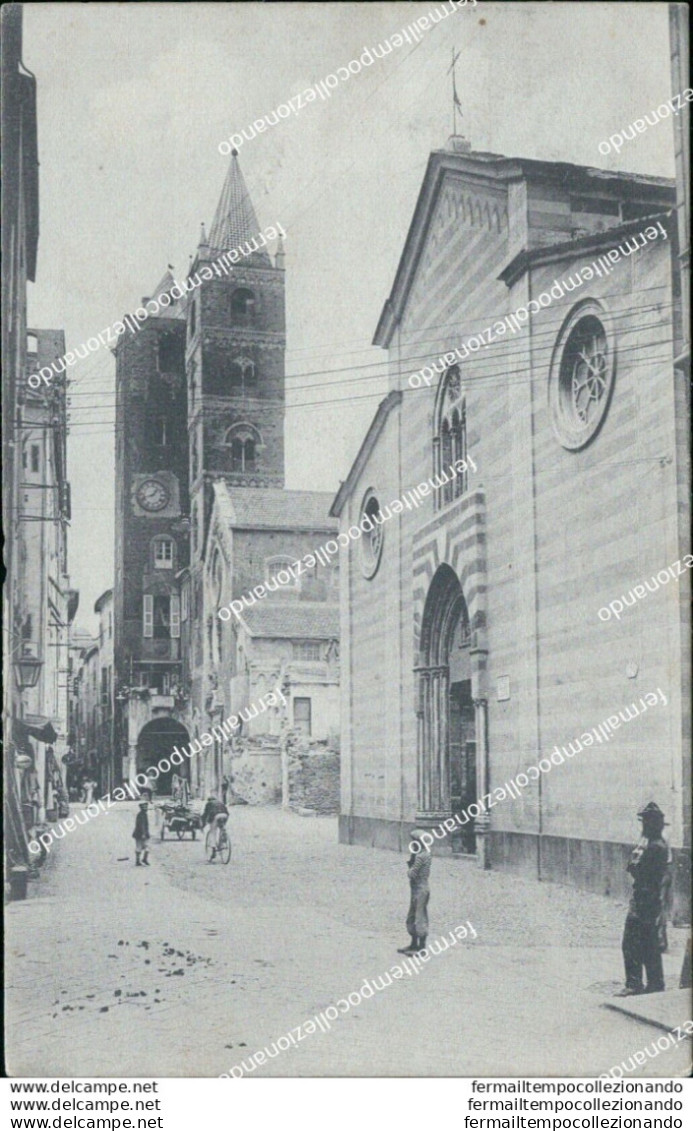 Az397 Cartolina Albenga Chiesa Di N.s.in Fontibus Savona Liguria 1908 - Savona