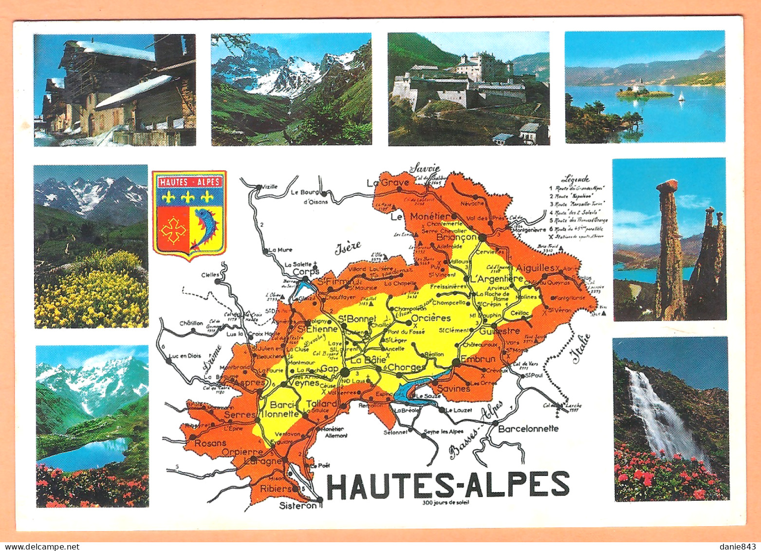 Ppgf/ CPSM Grand Format - HAUTES ALPES - MULTIVUES ET CARTE GÉOGRAPHIQUE DU DÉPARTEMENT - Andere & Zonder Classificatie