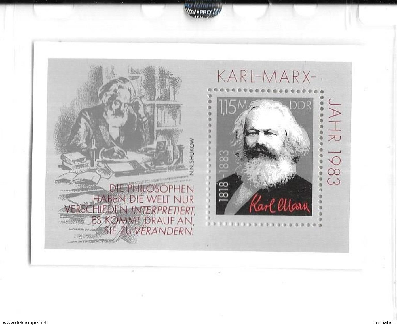 DF89 - BLOC FEUILLET DDR - KARL MARX - Karl Marx