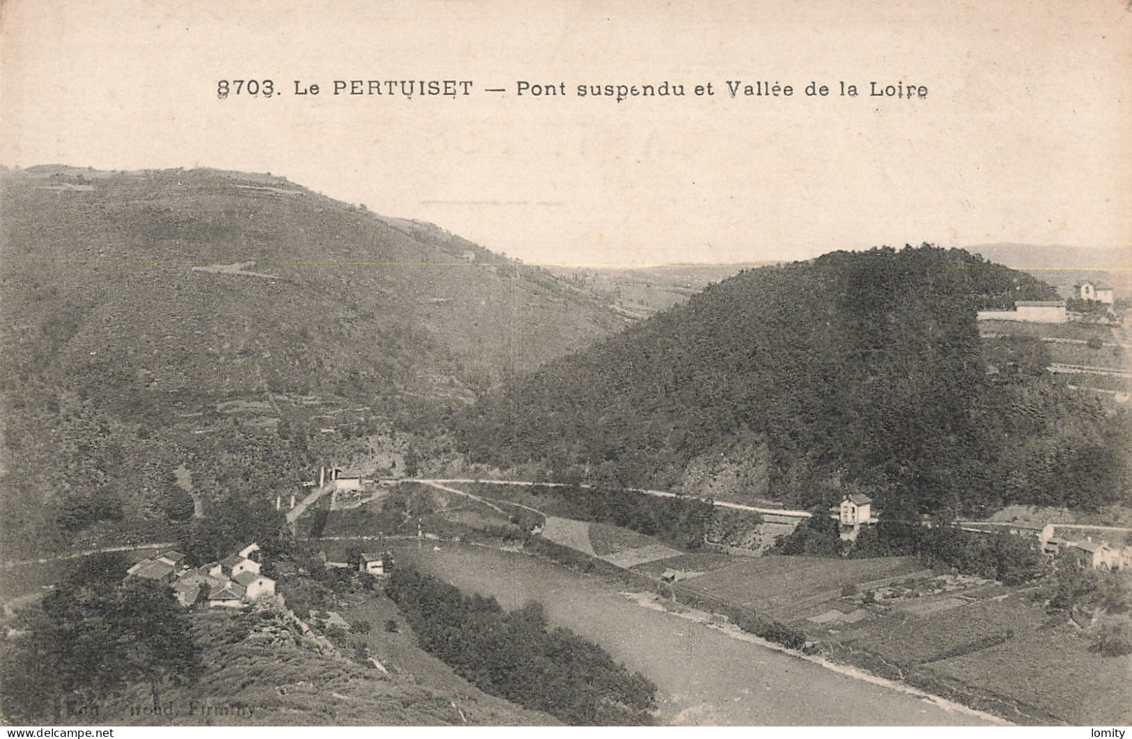 42 Le Pertuiset Pont Suspendu Et Vallée De La Loire CPA - Autres & Non Classés